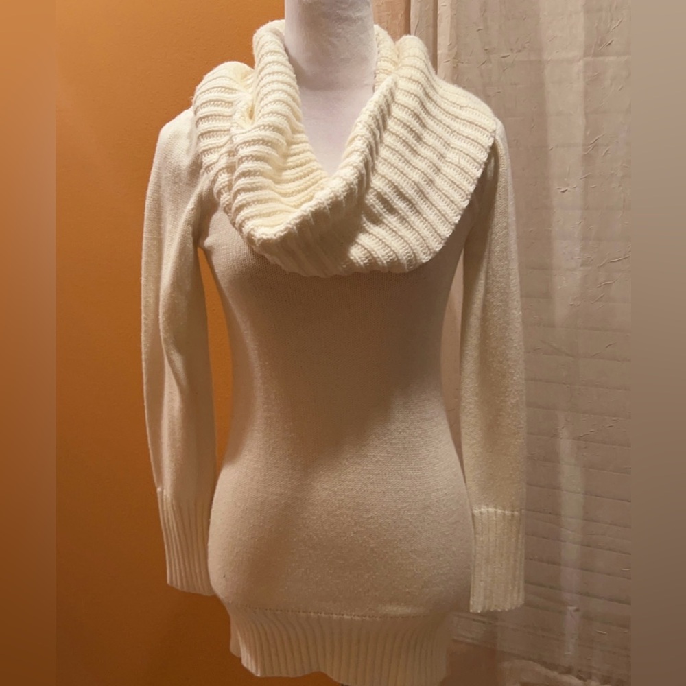 H & M | Women’s White/Cream Cowl Neck Sweater Tunic Top Size XSmall